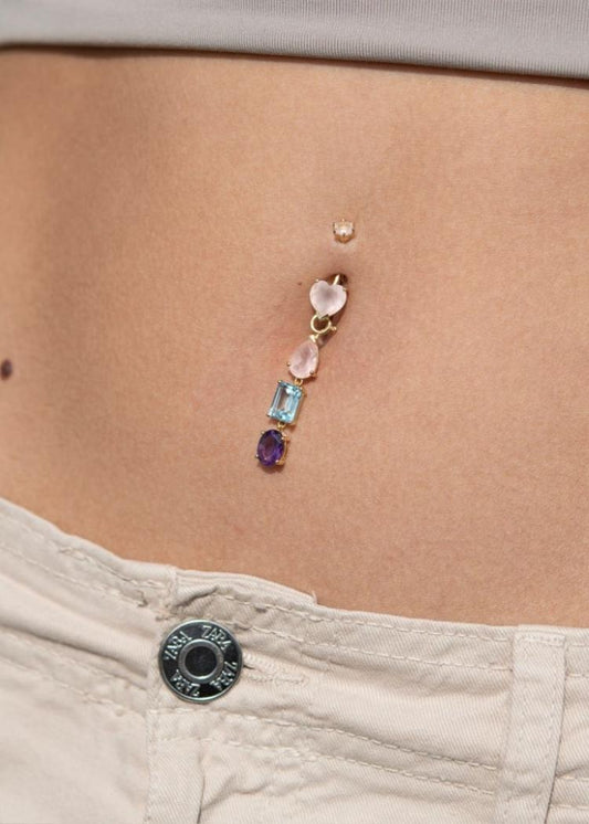 Signs your belly button piercing is healed.