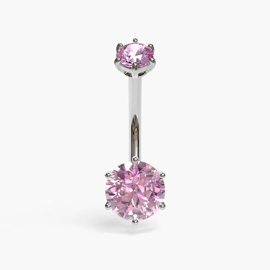 Cosmopolitan 1.5 ct. Moissanite Belly Ring White Gold