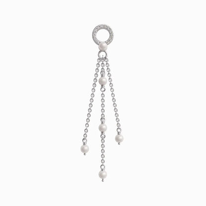 Pearl Cascade Charm Silver