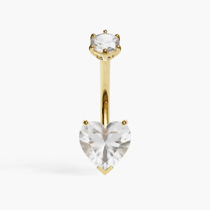 Heart Topaz Belly Ring