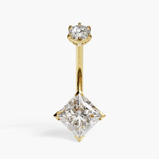 Princess 2.0 ct. Moissanite Belly Ring