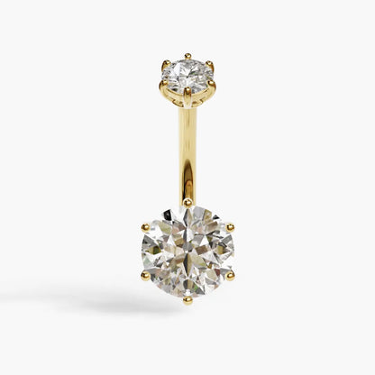 Orb 2.2 ct. Moissanite Belly Ring