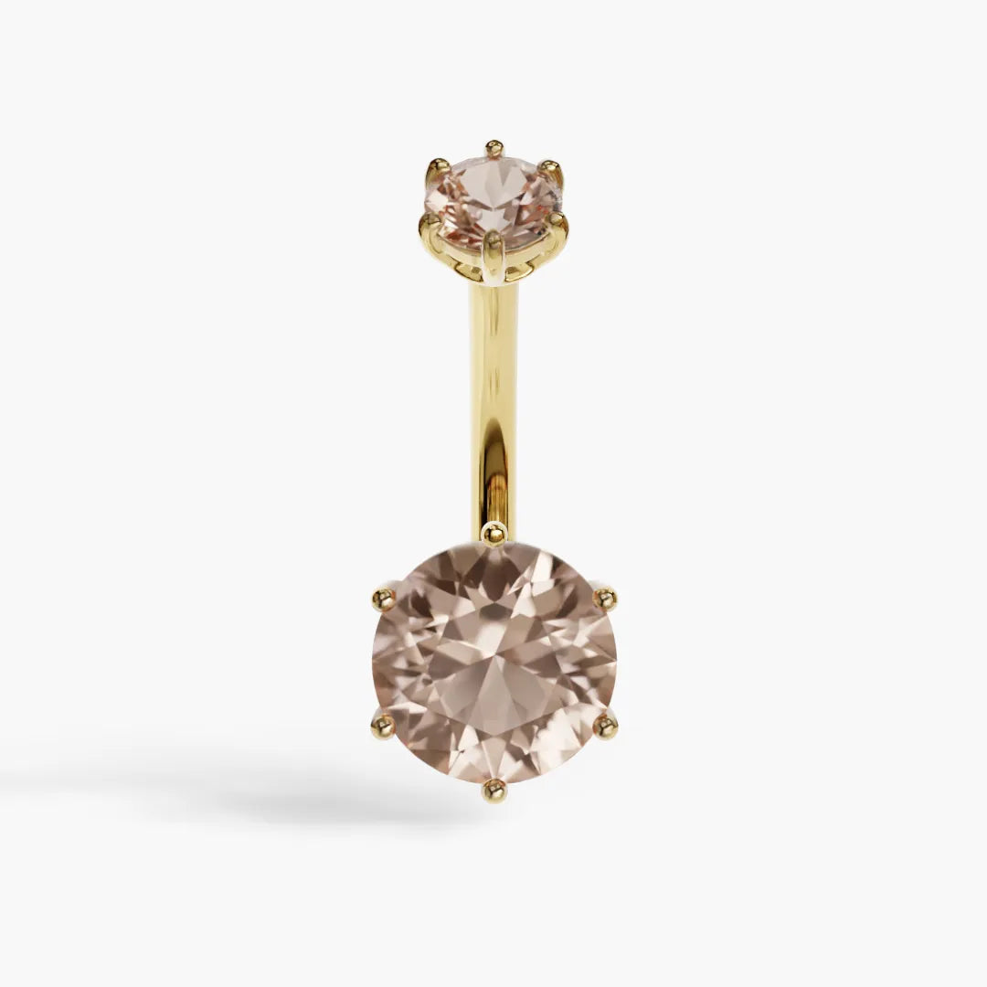 Orb 8mm Morganite Belly Ring