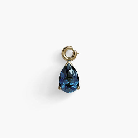 Mini 'Tear' London-Blue Topaz Charm