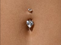 Heart Topaz Belly Ring