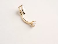 Teardrop 1.5 ct. Moissanite Belly Ring