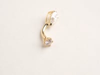 Teardrop 1.0 ct. Moissanite Belly Ring