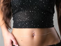 Dome Moissanite Belly Ring