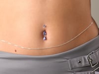 Mini 'Tear' Tanzanite Charm Silver