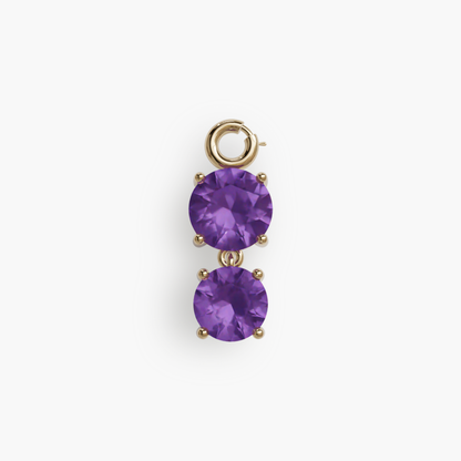 Duo 'Orb' Amethyst Charm - Jolie Co Jewelry