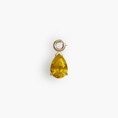 Mini 'Tear' Citrine Charm - Jolie Co Jewelry