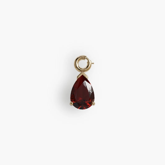 Mini 'Tear' Garnet Charm