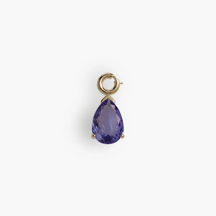 Mini 'Tear' Tanzanite Charm